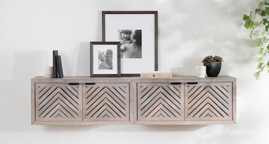 Kate and Laurel Mezzeta Decorative Wood Wall Cabinet